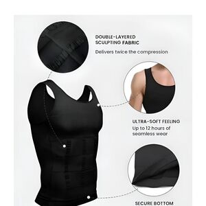 Men's 2 Pack Black/Gray Compression XL Tanks